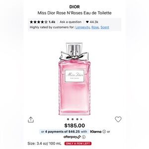 3/$30- Brand New Miss Dior Rose n Roses